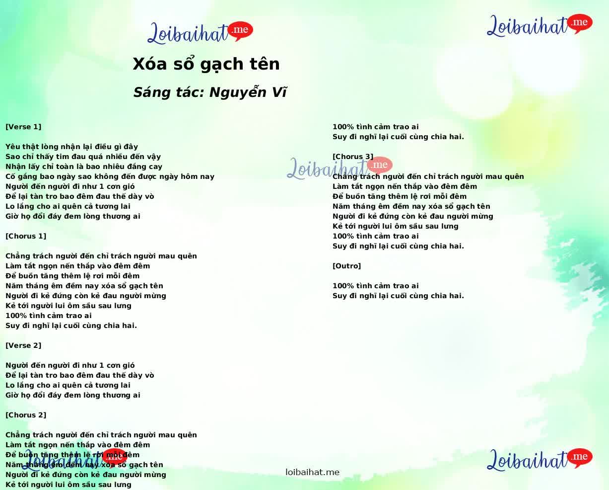 Xóa sổ gạch tên