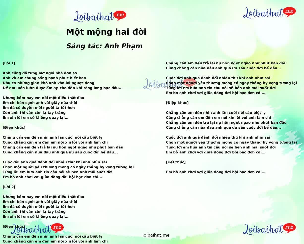 Một mộng hai đời