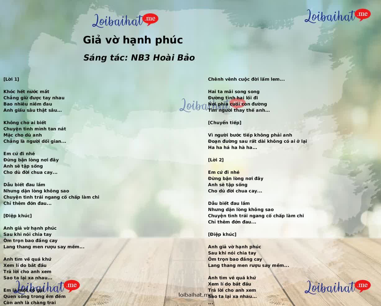 Giả vờ hạnh phúc