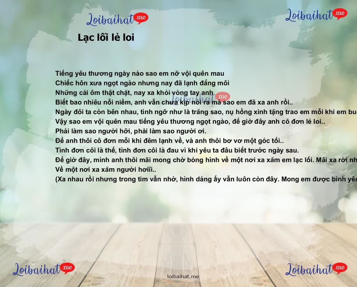 Lạc lối lẻ loi