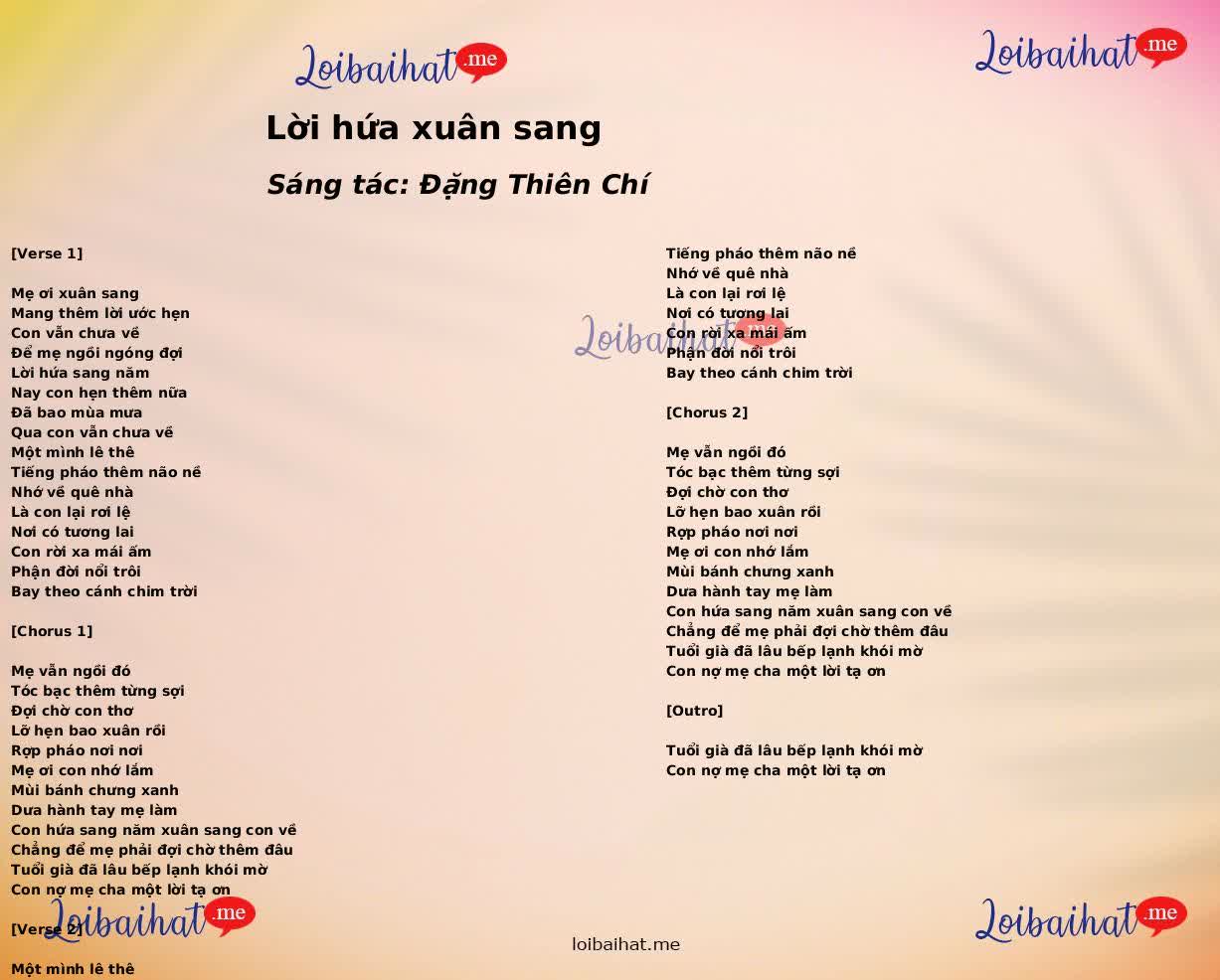 Lời hứa xuân sang