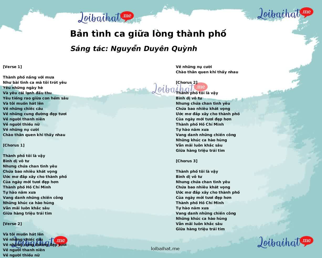 Bản tình ca giữa lòng thành phố