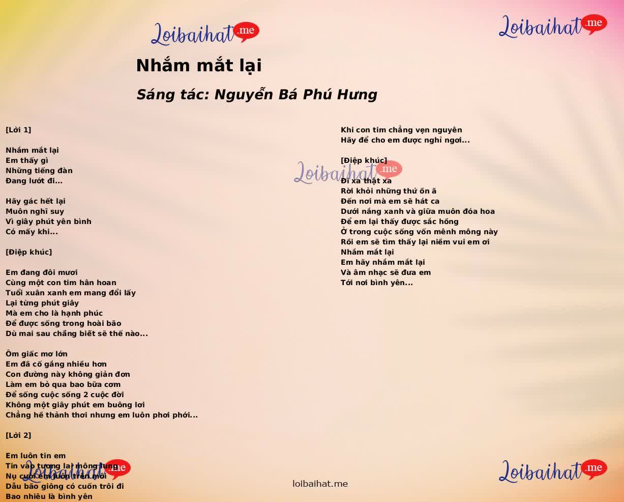 Nhắm mắt lại