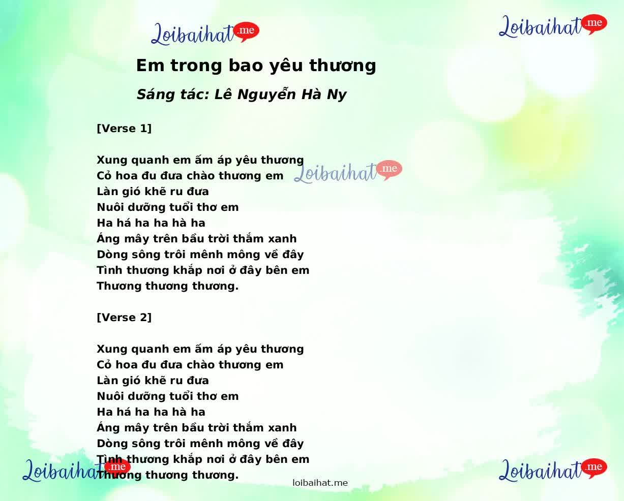 Em trong bao yêu thương