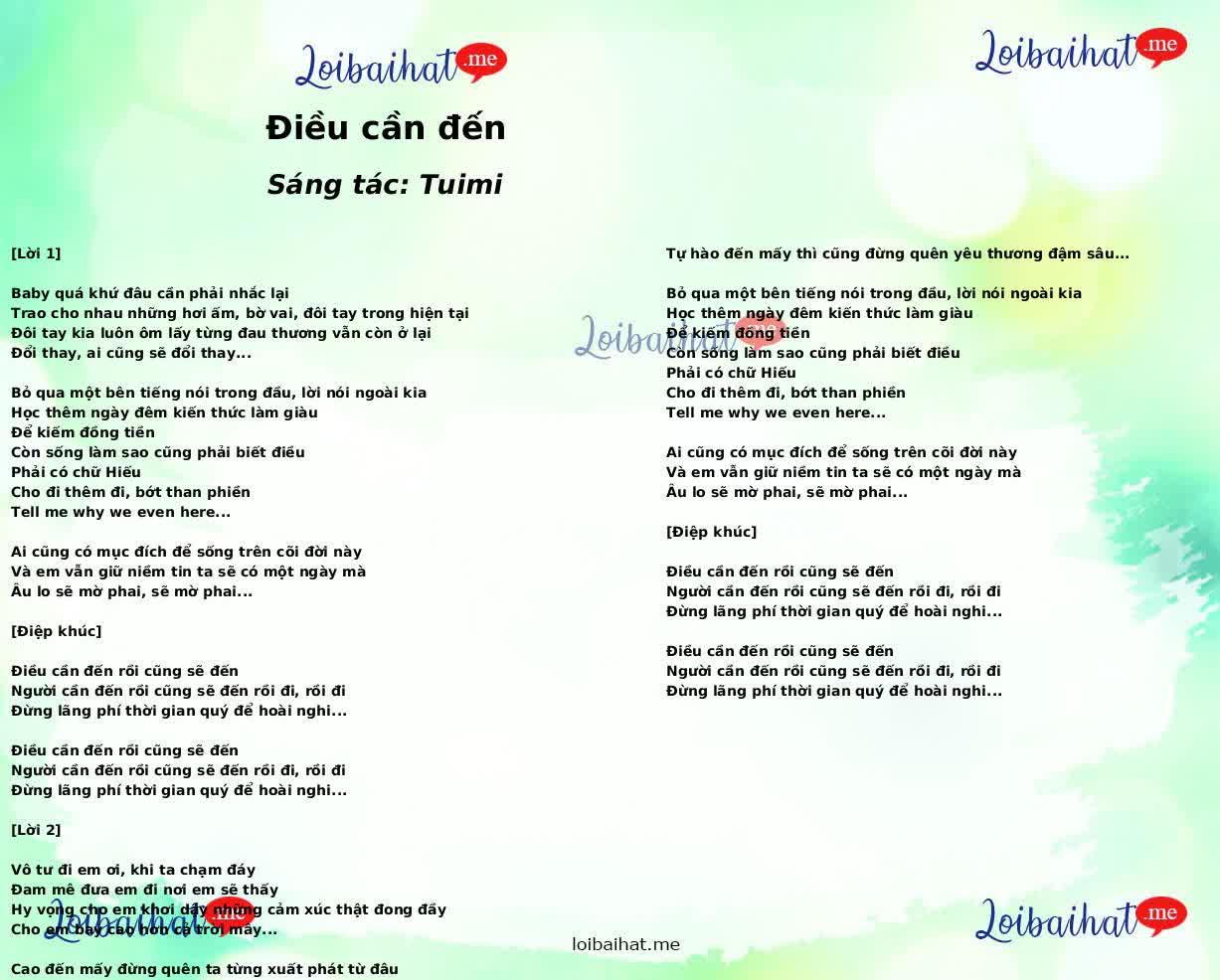 Điều cần đến