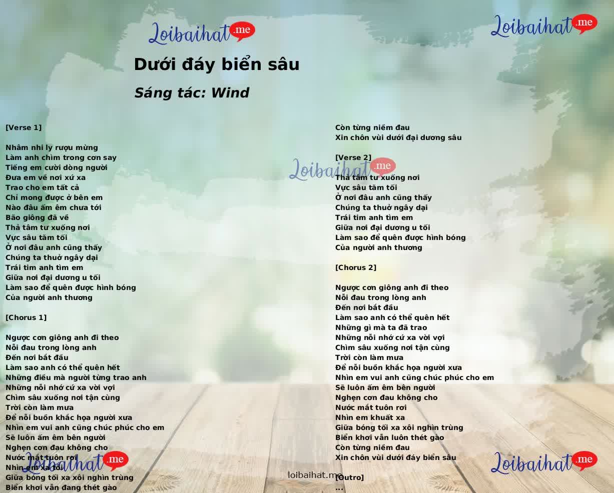 Dưới đáy biển sâu