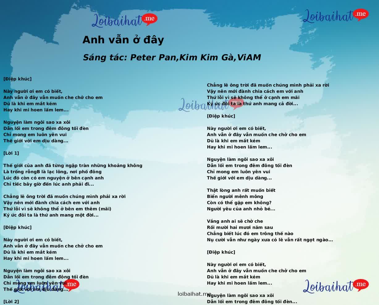 Anh vẫn ở đây