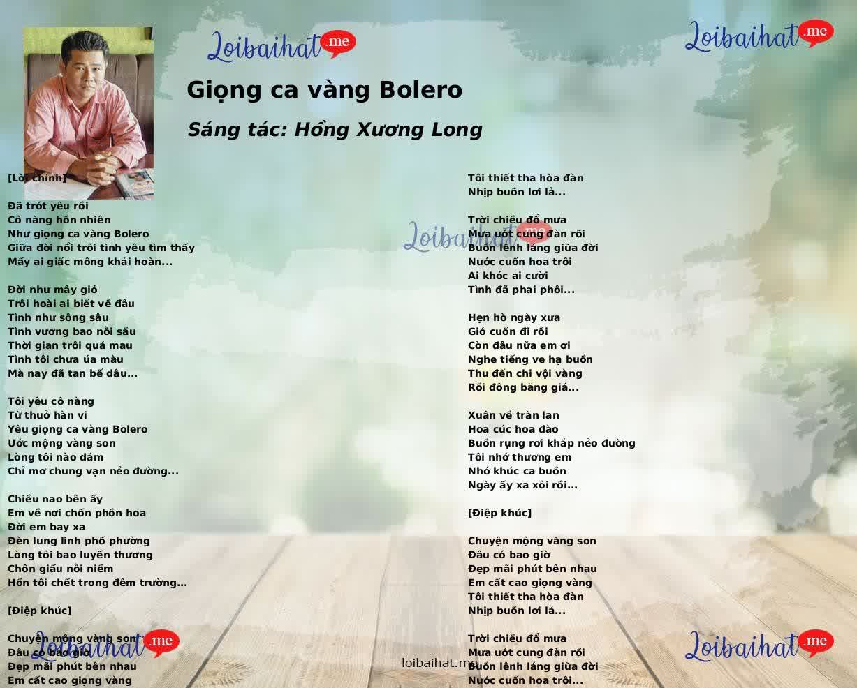 Giọng ca vàng Bolero