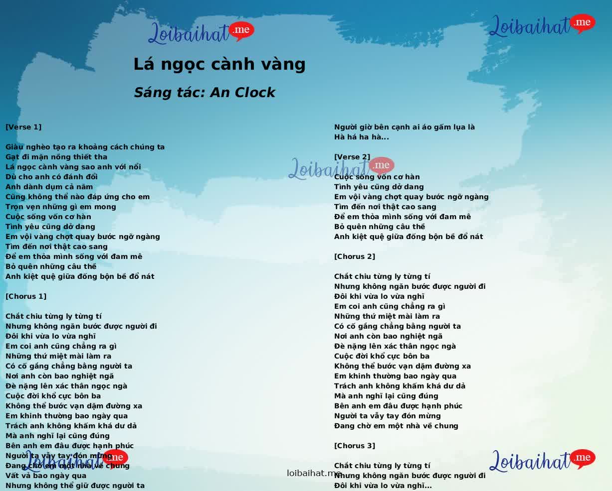 Lá ngọc cành vàng