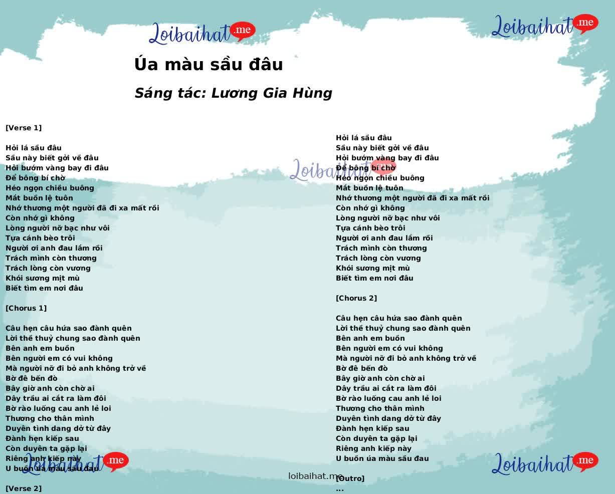 Úa màu sầu đâu