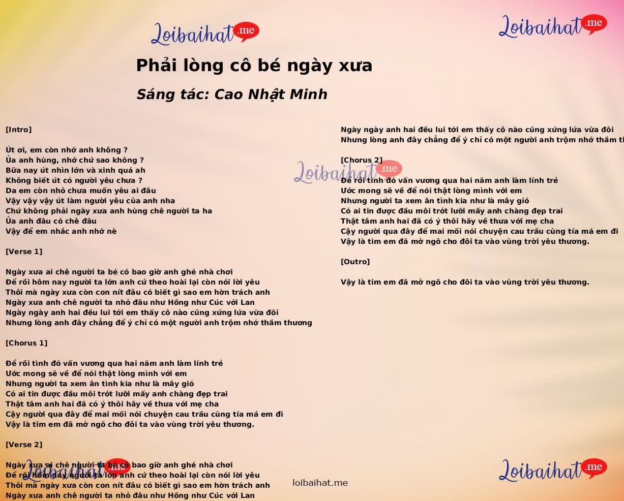 Phải lòng cô bé ngày xưa