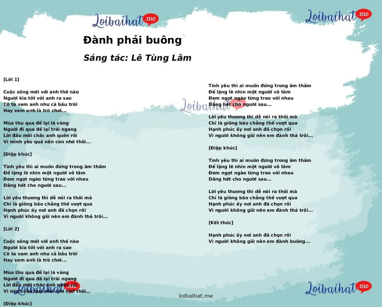 Đành phải buông