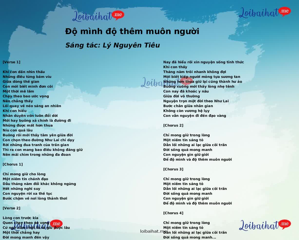 Độ mình độ thêm muôn người