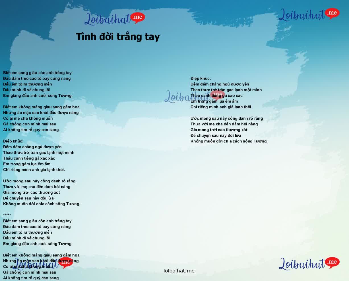 Tình đời trắng tay