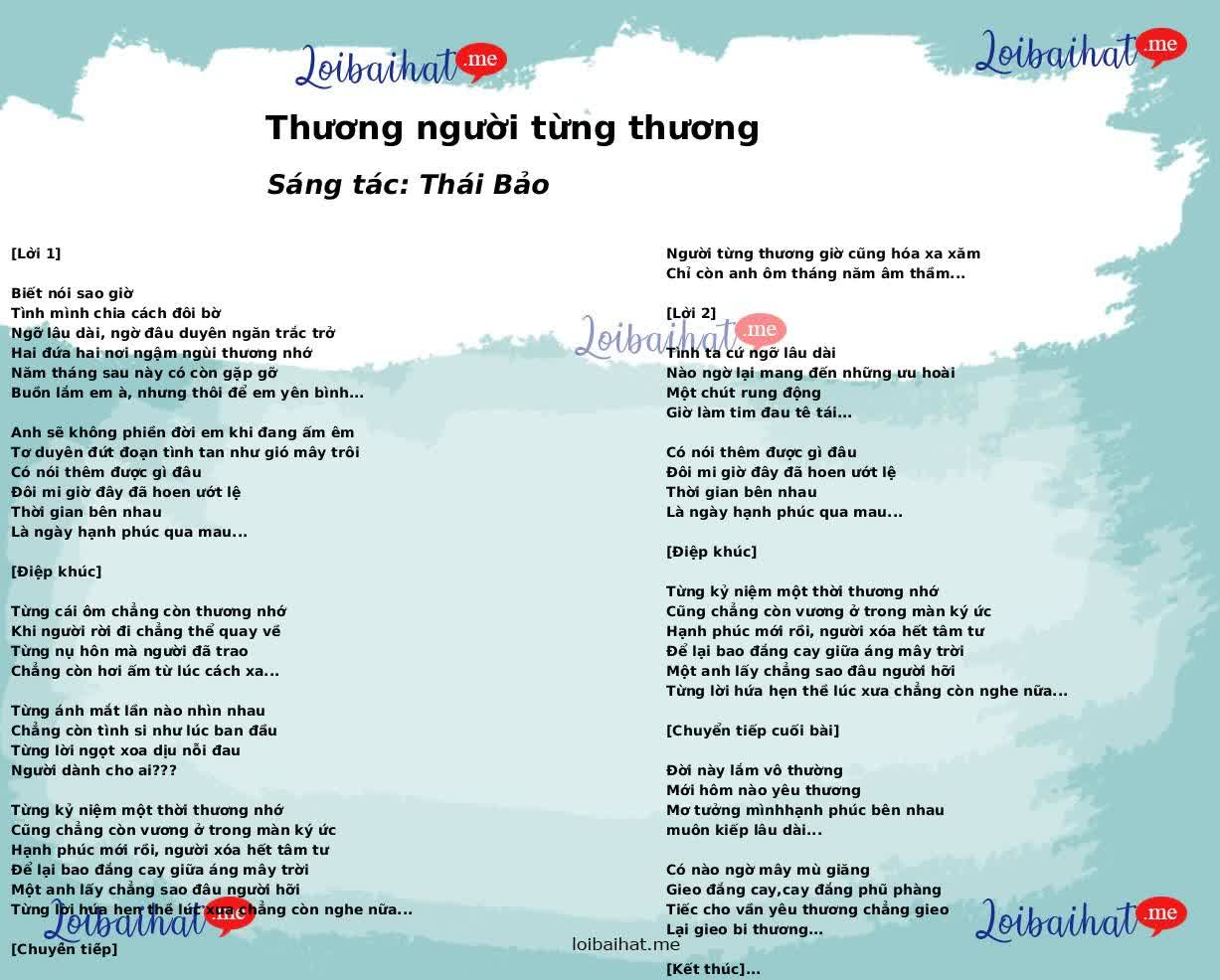 Thương người từng thương