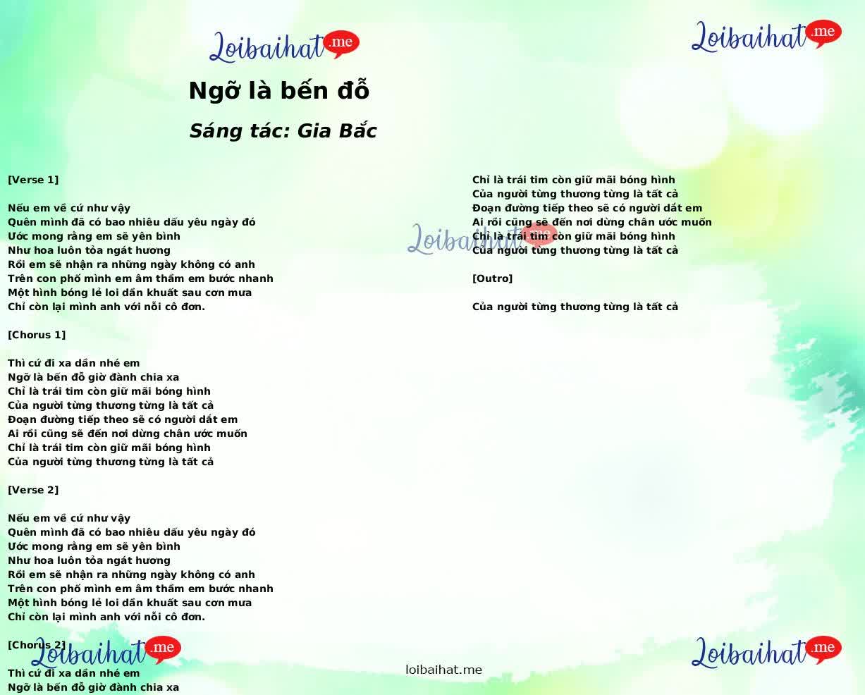 Ngỡ là bến đỗ