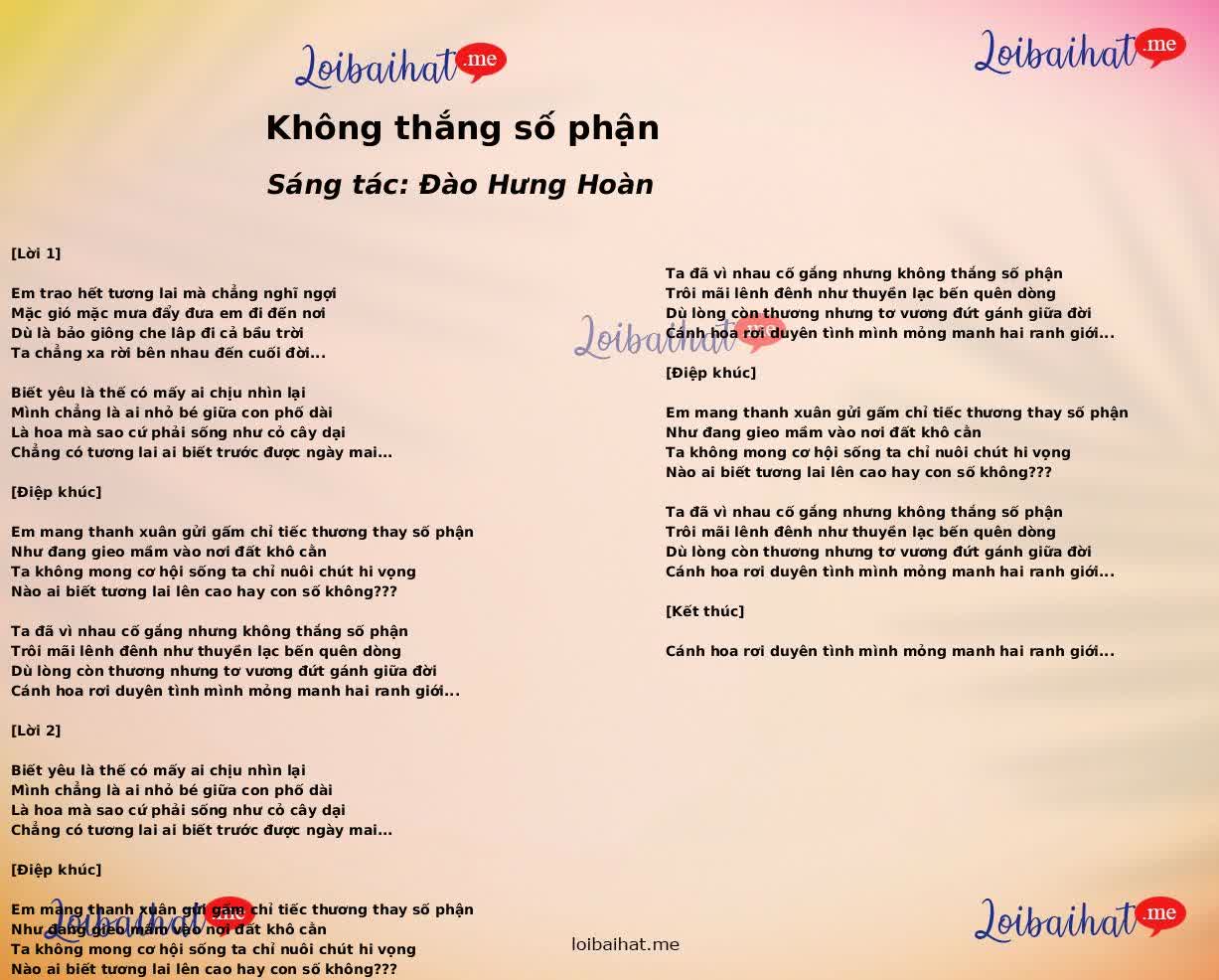 Không thắng số phận