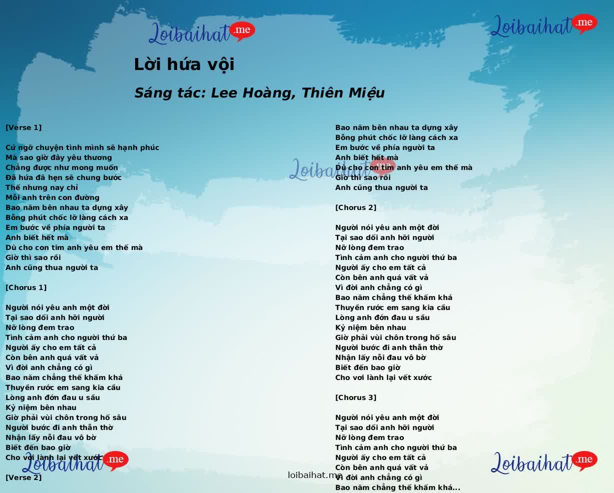 Lời hứa vội