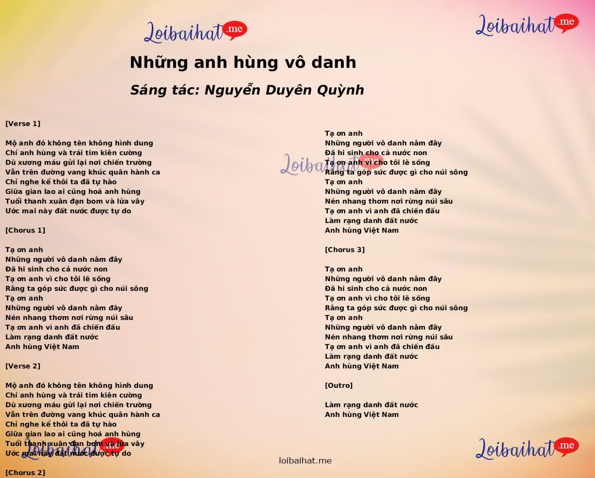 Những anh hùng vô danh