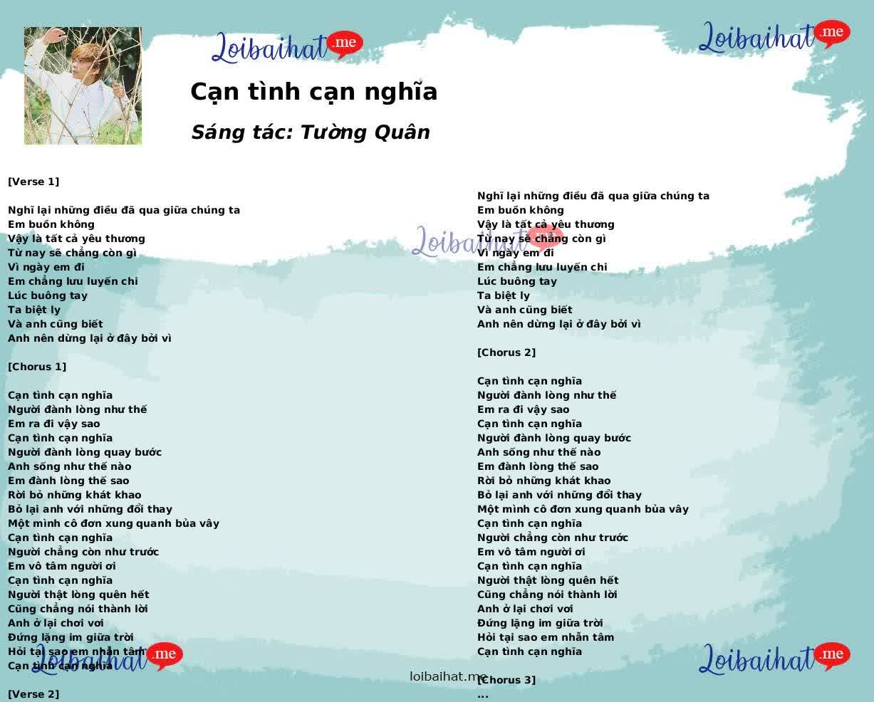 Cạn tình cạn nghĩa