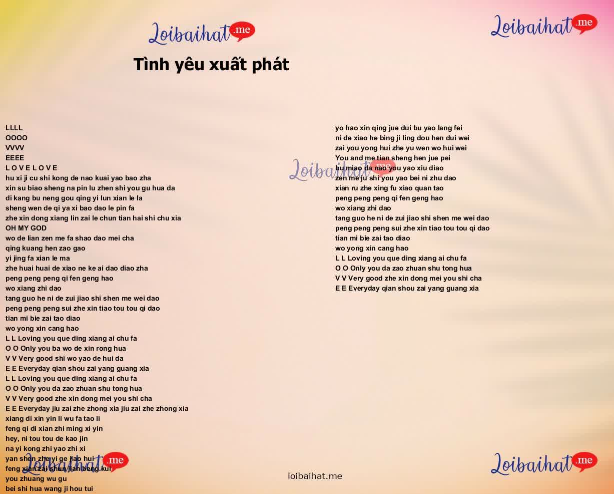 Tình yêu xuất phát