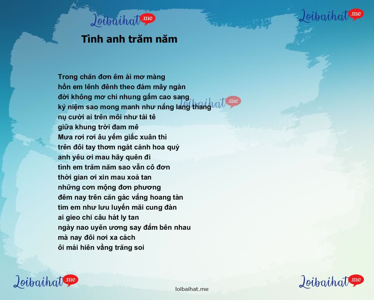 Tình anh trăm năm