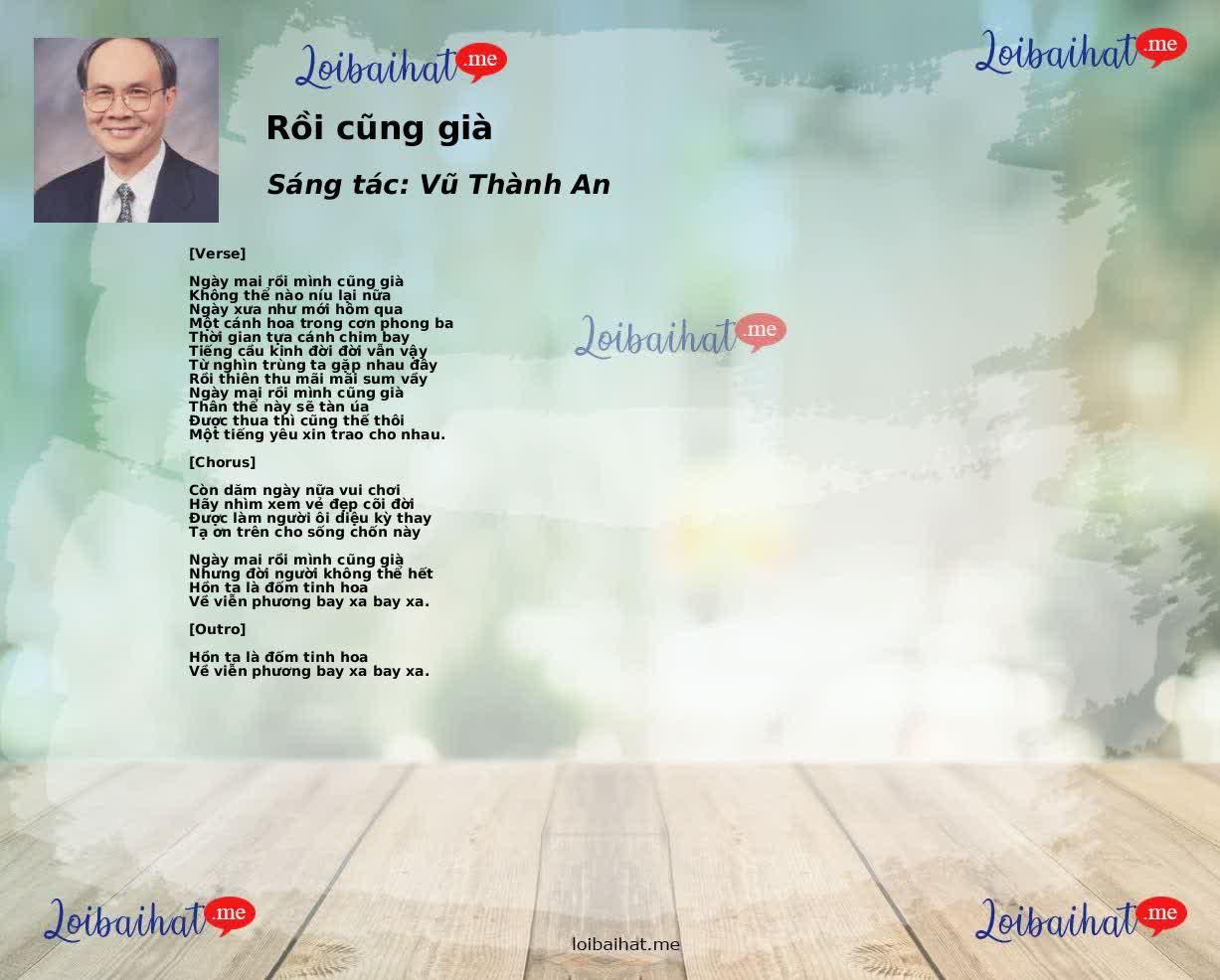 Rồi cũng già