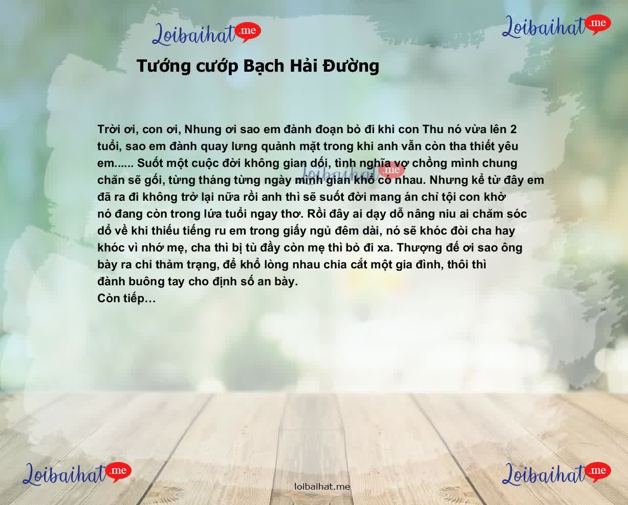 Tướng cướp Bạch Hải Đường