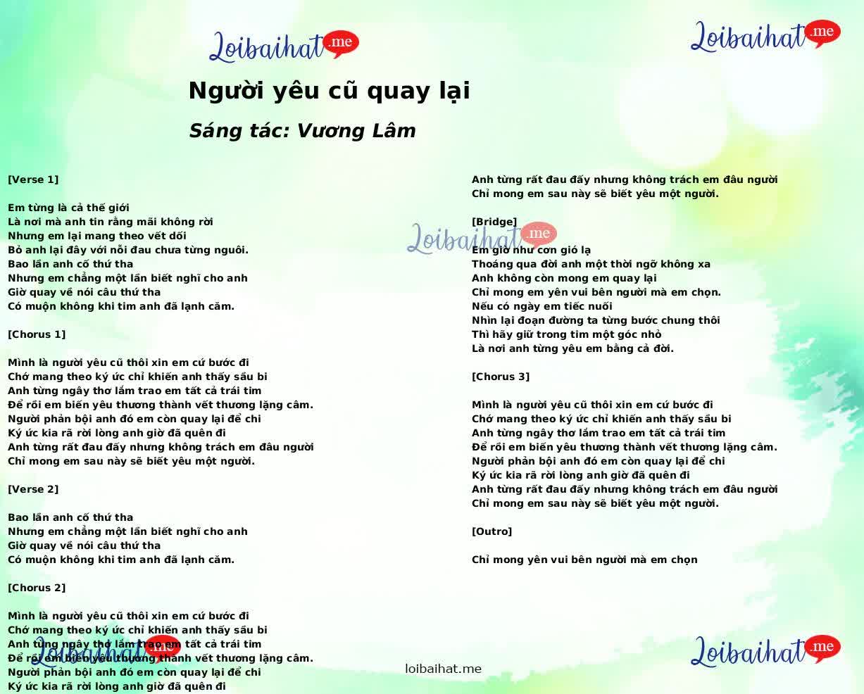 Người yêu cũ quay lại