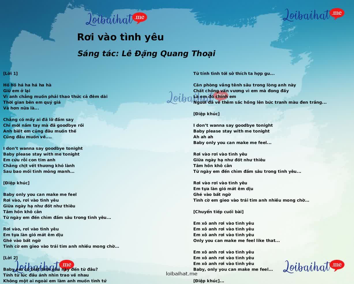 Rơi vào tình yêu