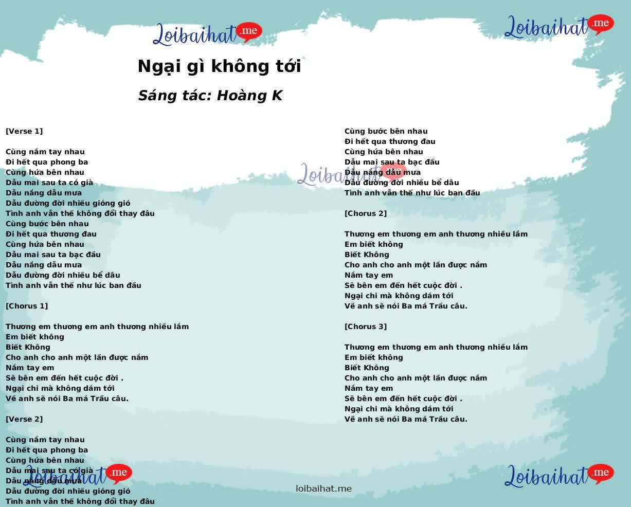 Ngại gì không tới