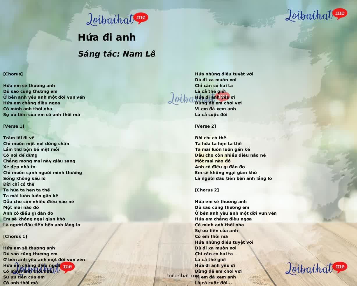 Hứa đi anh