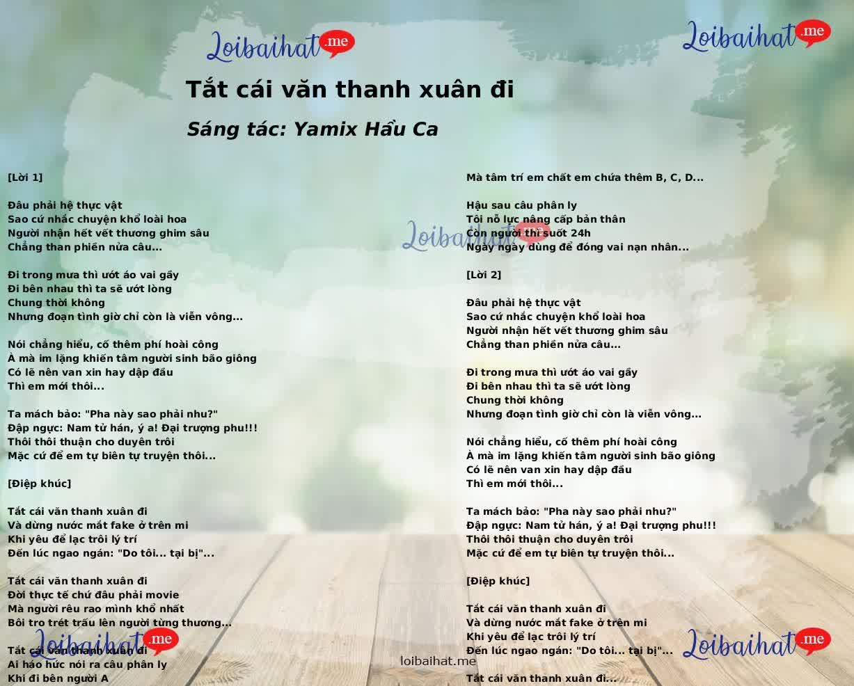 Tắt cái văn thanh xuân đi