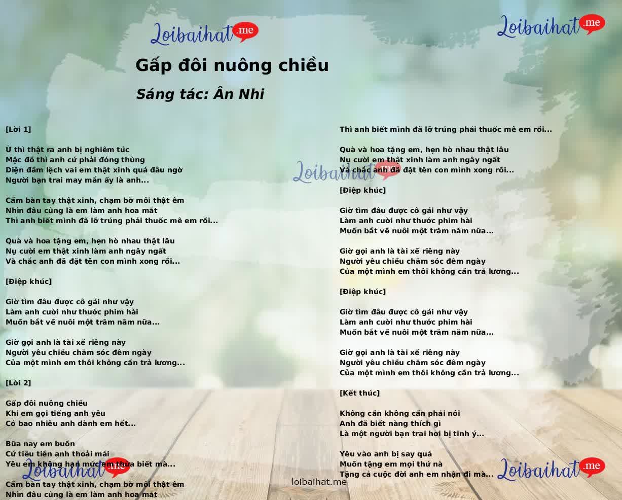 Gấp đôi nuông chiều