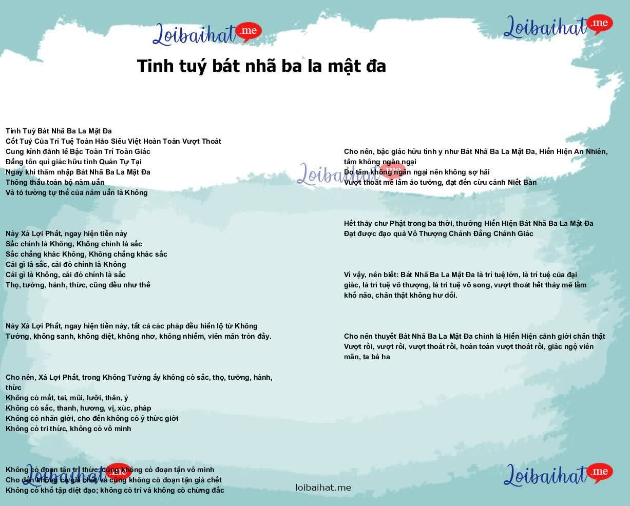 Tinh tuý bát nhã ba la mật đa