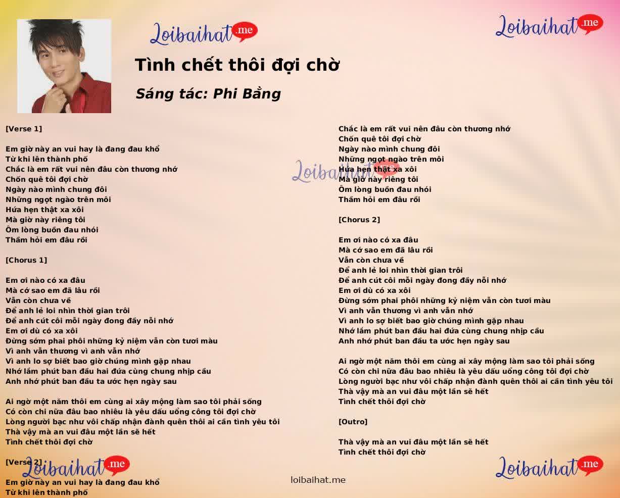 Tình chết thôi đợi chờ