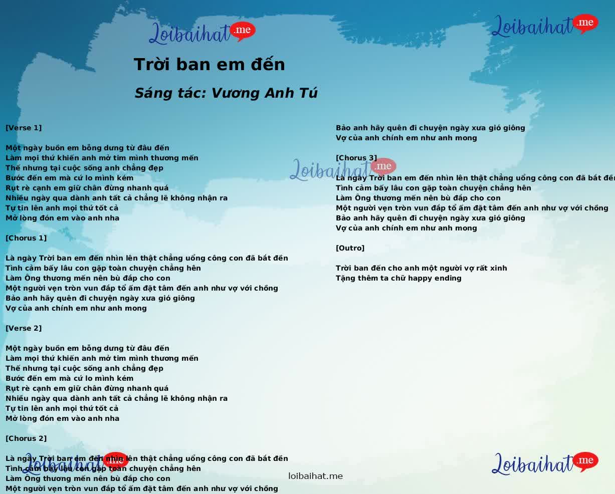 Trời ban em đến