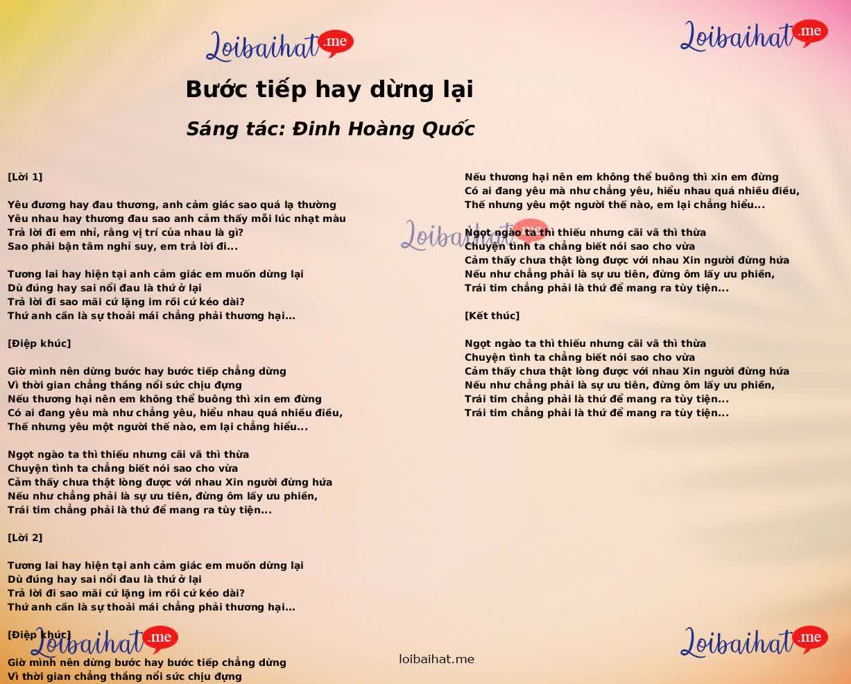 Bước tiếp hay dừng lại