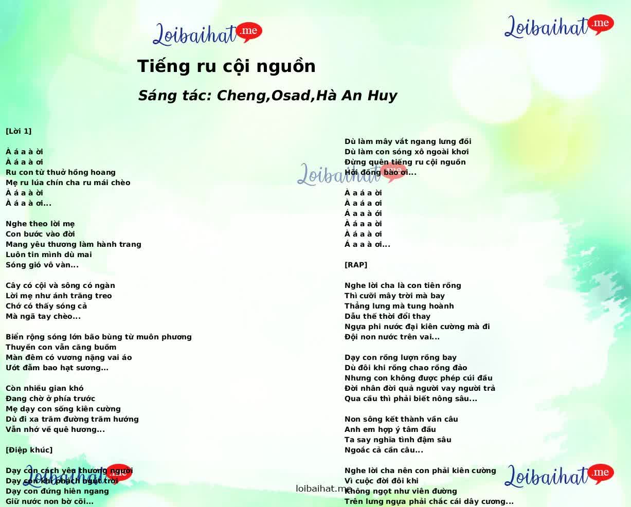 Tiếng ru cội nguồn