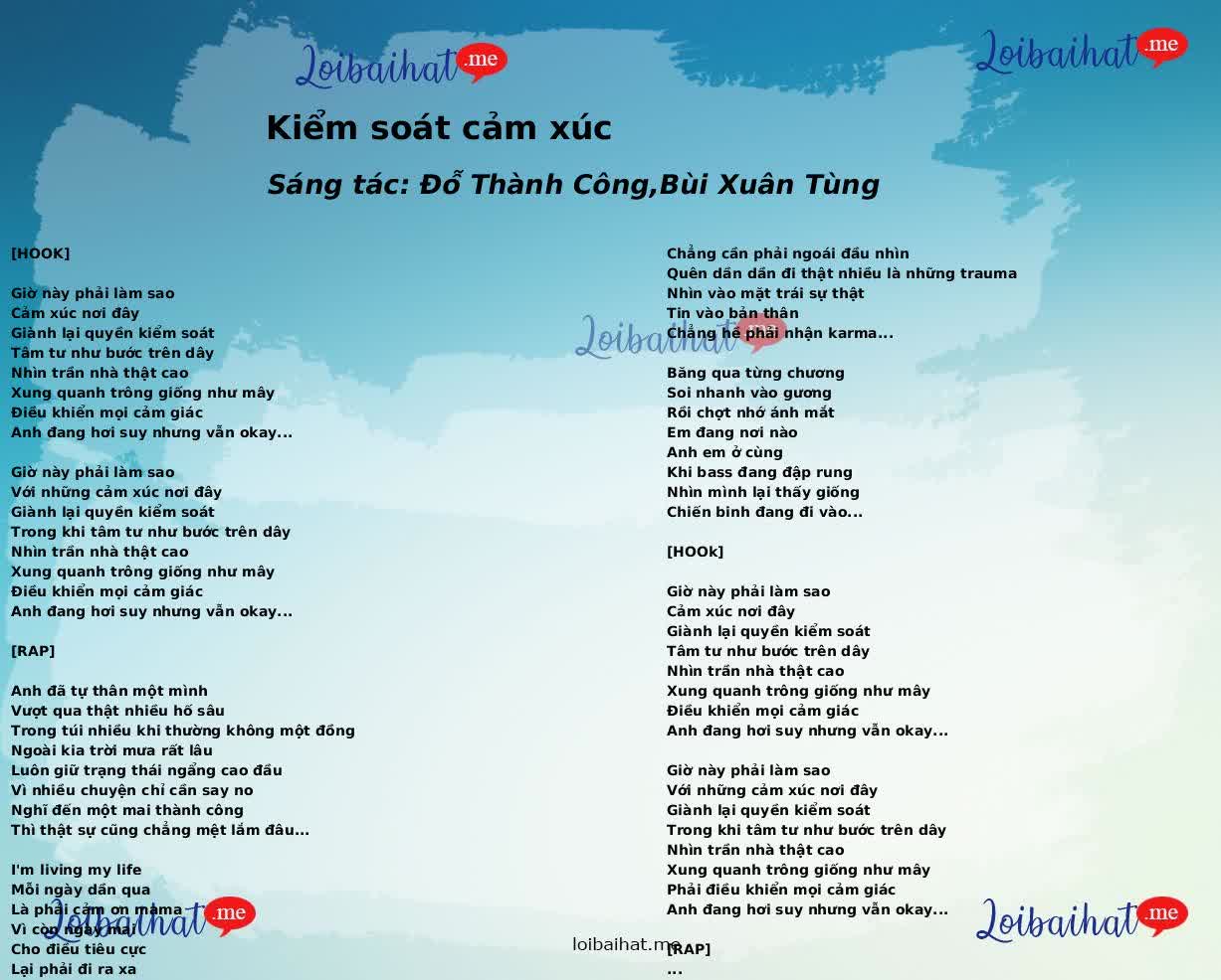 Kiểm soát cảm xúc