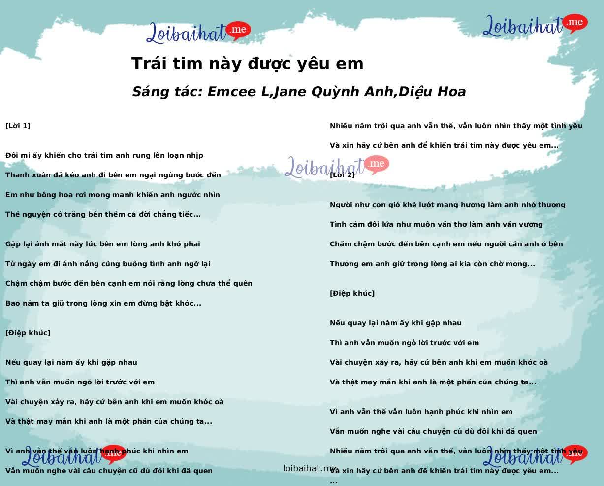 Trái tim này được yêu em