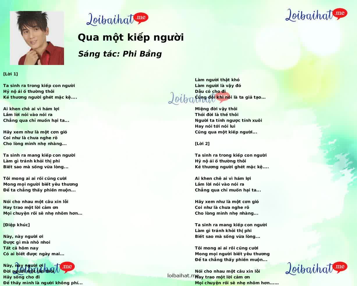 Qua một kiếp người