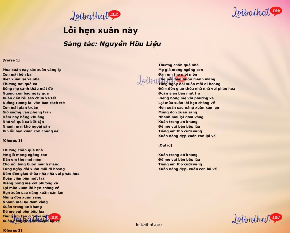 Lỗi hẹn xuân này