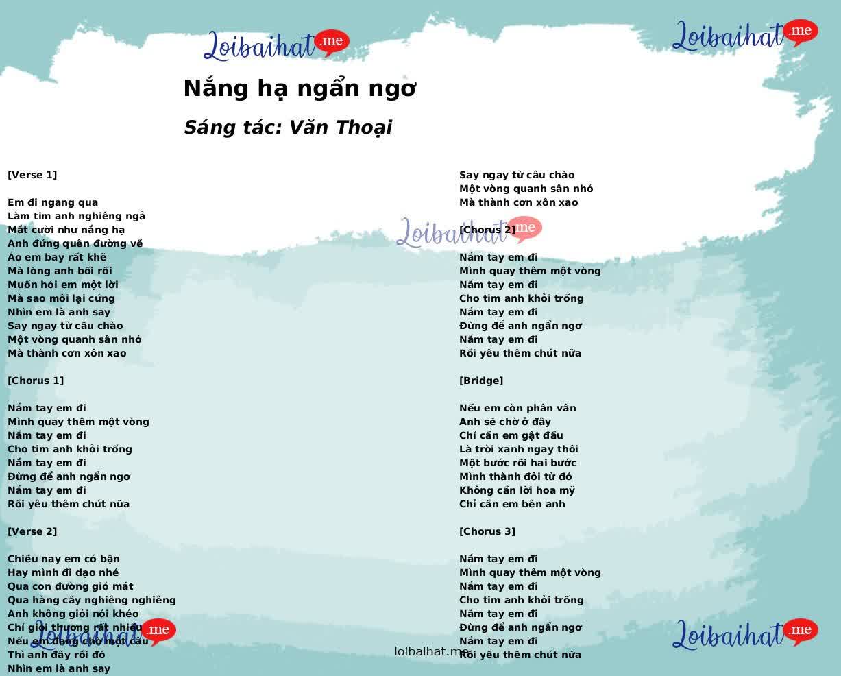 Nắng hạ ngẩn ngơ