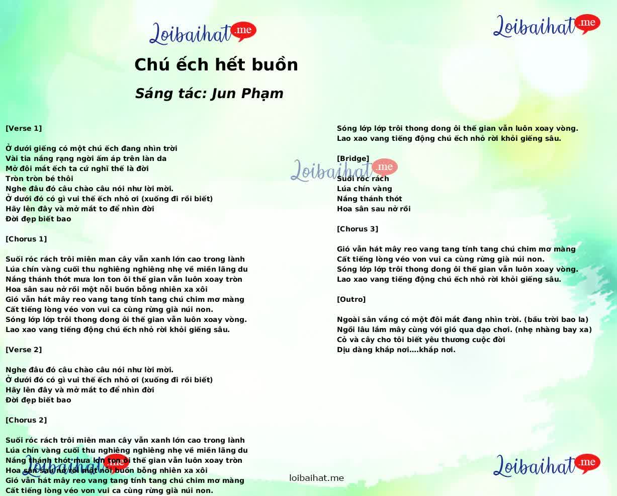 Chú ếch hết buồn