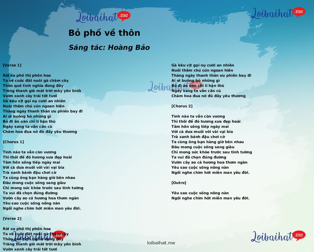 Bỏ phố về thôn