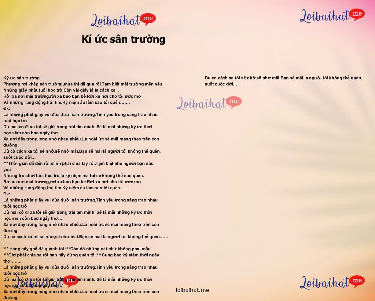 Kí ức sân trường