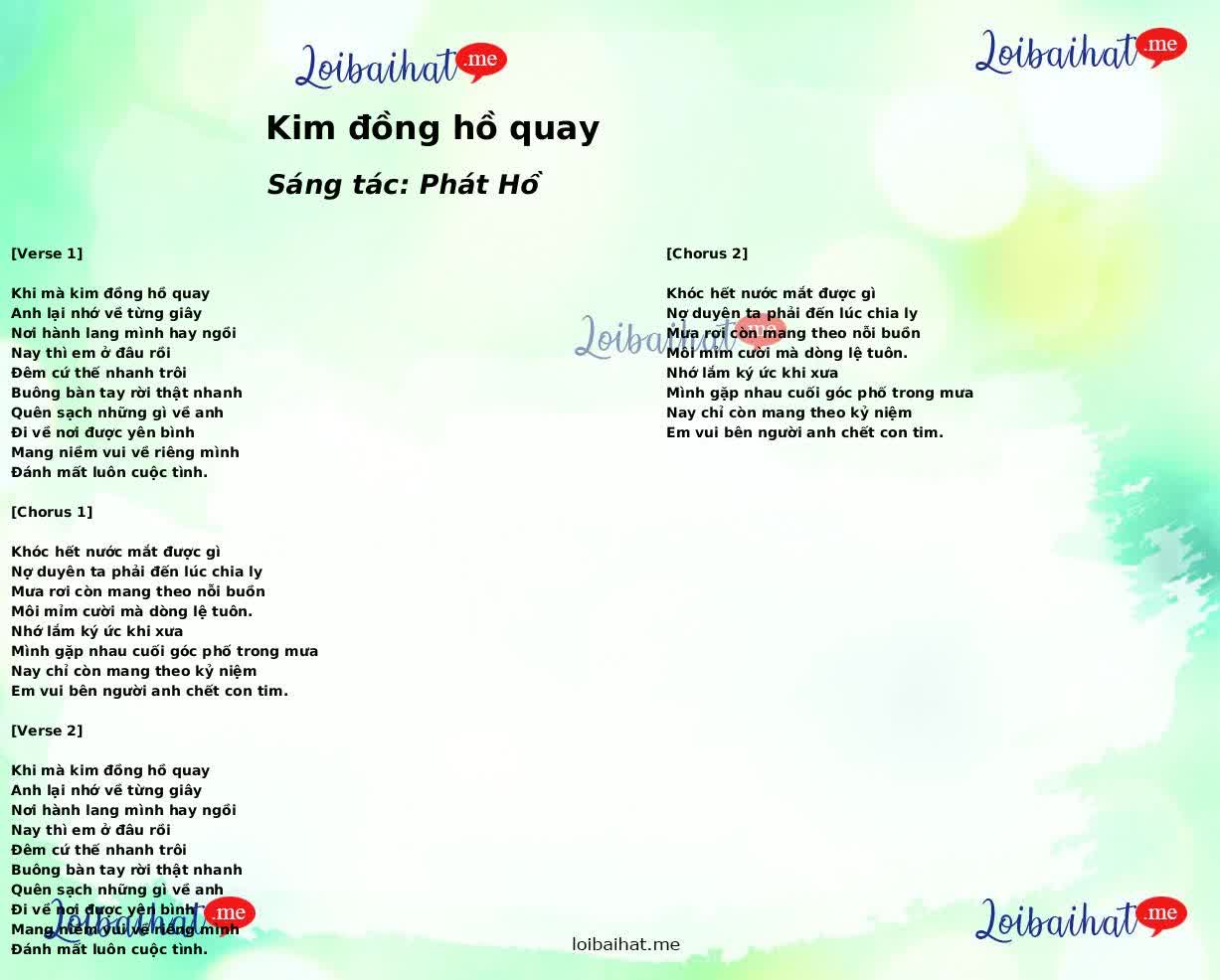 Kim đồng hồ quay