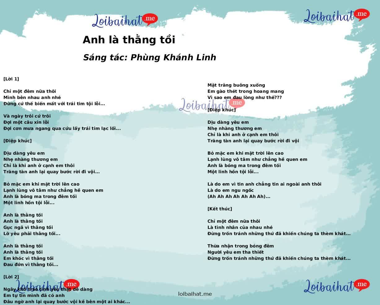 Anh là thằng tồi