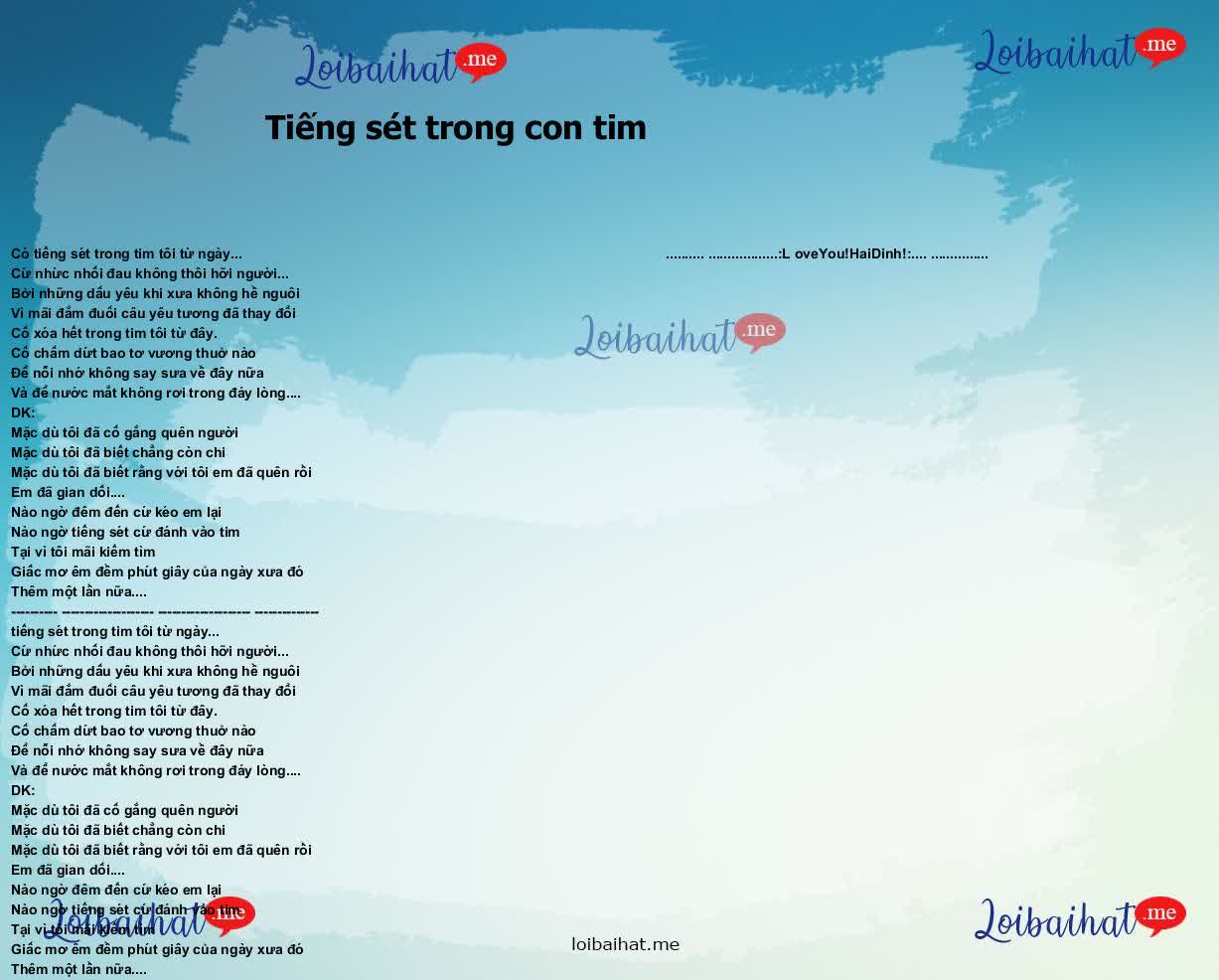 Tiếng sét trong con tim